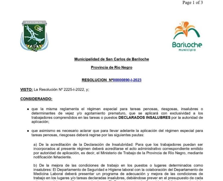 RESOLUCION Nº 890-I-2023