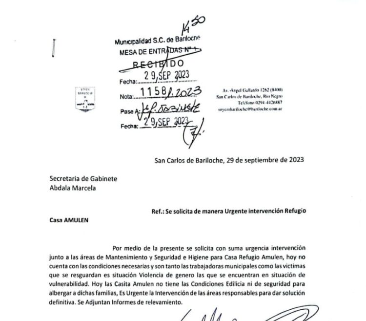 29 septiembre 2023 reclamo casa amulen por falta de mantenimiento